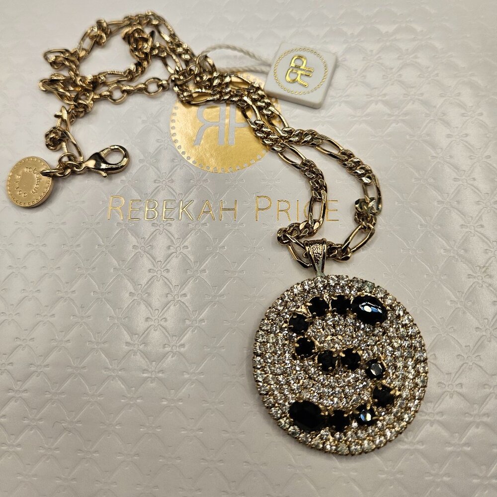 Rebekah Price Gold Initial Disc Necklace (S)